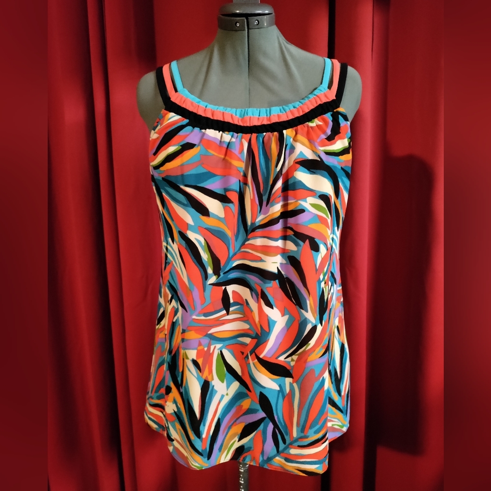 Nicole by Nicole Miller colorful multi strapped camisole